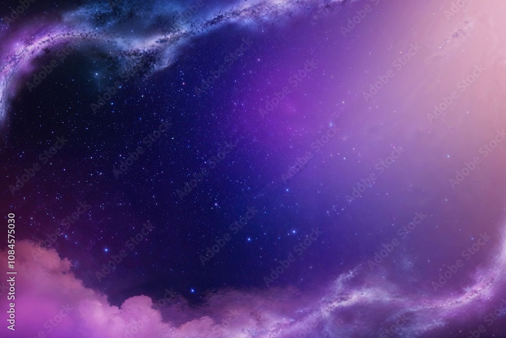 Poster enchanting celestial background with soft purple gradient and dreamy effect