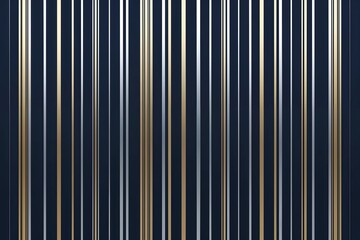 Obraz premium Navy Blue Backdrop with Golden and Silver Stripes for Vintage Design and Promotion