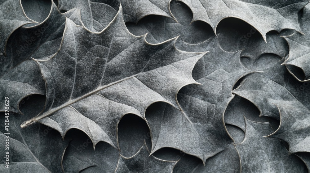 Poster a close-up shot of a single leaf on a table
