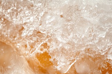 Obraz premium A close-up view of clear ice on a table surface, ideal for use in illustrations or graphics