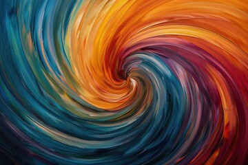Fototapeta premium A vibrant, swirling pattern on a dark background