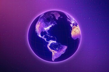 Elegant Purple Gradient Celestial Map Representing Technology and Entrepreneurship Innovation