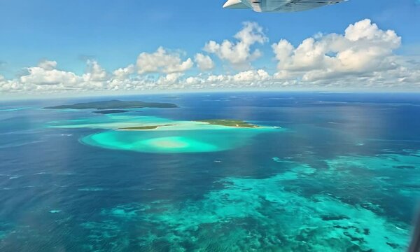 Aerial View of Tropical Islands