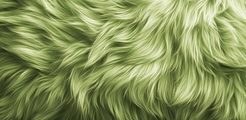 Fototapeta premium Soft, olive green faux fur