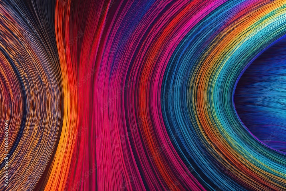 Aufkleber dynamic colorful wave gradient design with textured hues