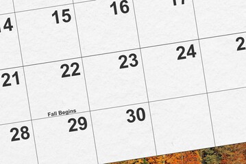 Close up of September 22, 2025 The first Day of Autumn