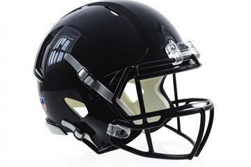 Naklejka premium A football helmet on a white background, perfect for sports and fitness-related themes