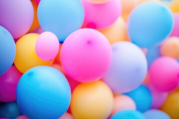 A bunch of colorful balloons floating in the air, perfect for celebrations or decorations
