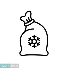 Large sack holiday for gifts icon