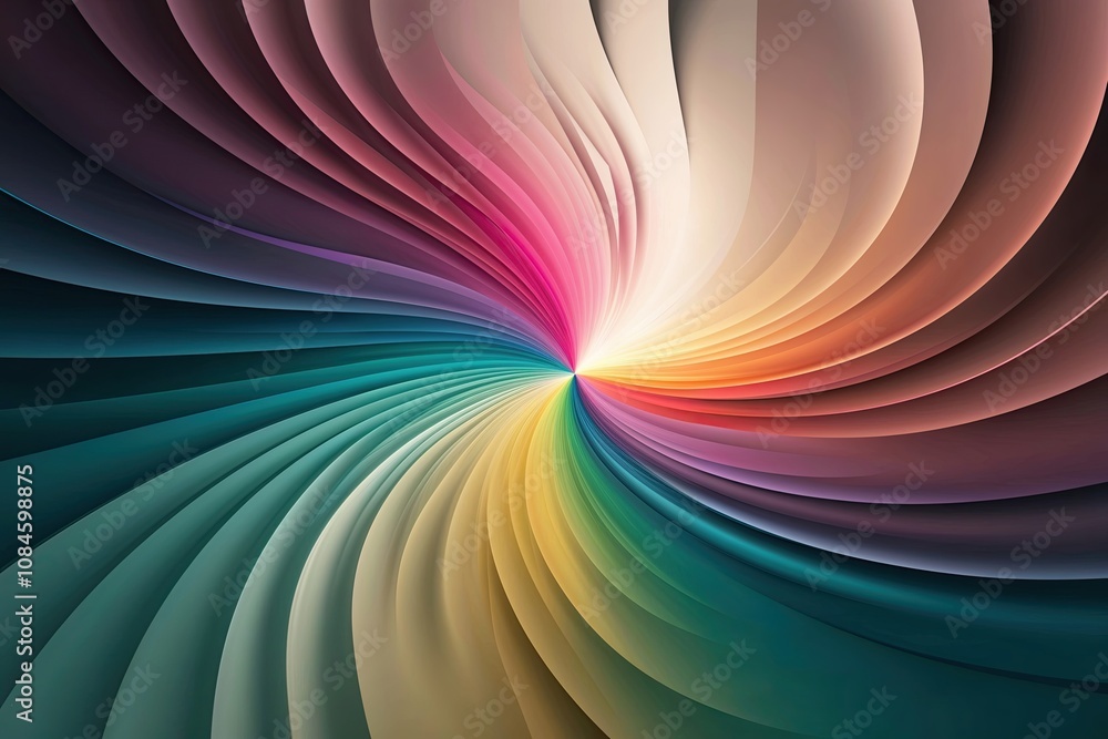 Poster elegant gradient abstract illusion with delicate color cascade effect