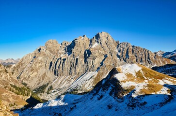 Hike up the Fronalpstock mountain in the canton of Glarus. Beautiful autumn atmosphere with the...