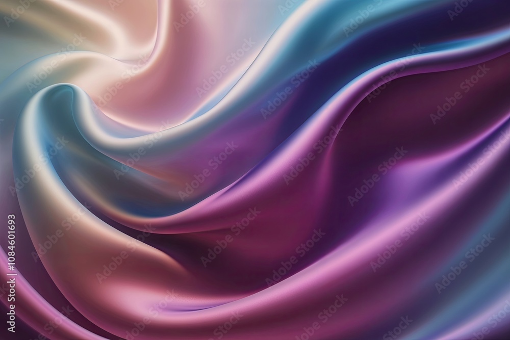 Poster ethereal silk gradient effect with flowing color swirls for a soothing and tranquil atmosphere