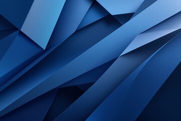 Obraz premium Dynamic Blue Abstract Geometric Background with Layered Paper Effects