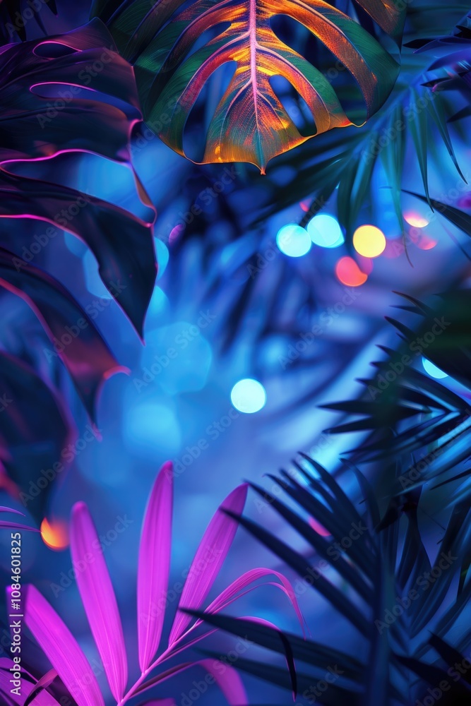 Poster macro shot of foliage with subtle lighting effects