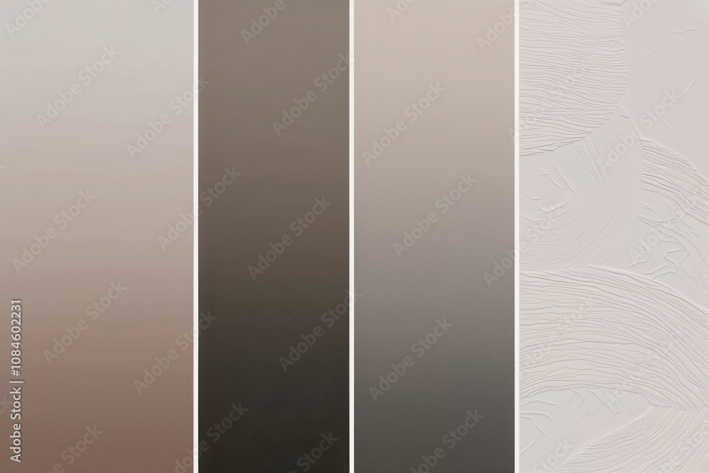 Poster subtle monochromatic gradient collage with color interplay and minimalist texture