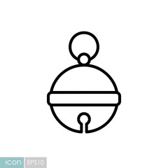 Christmas jingle bell vector icon