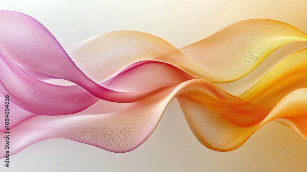Poster colorful abstract waves in gradient flowing design