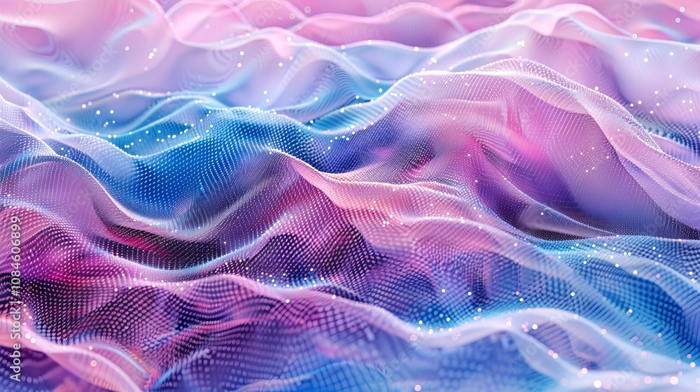Poster abstract mesh gradient with texture in soft pastel waves art. concept of modern digital design, tran