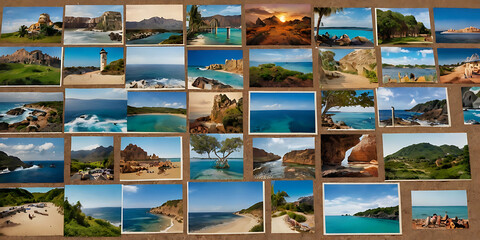 Adventure travel photography in diverse travel destinations, created by Generative AI