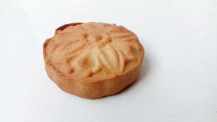 cookies with chocolate,Landscape photo of a moon cake isolated on white background,traditional cake with sweet taste 