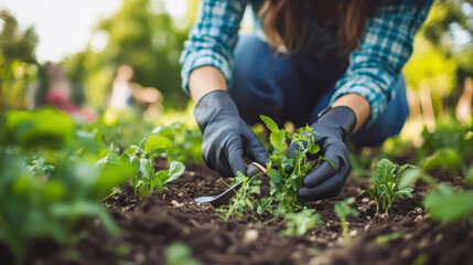 person working in the garden