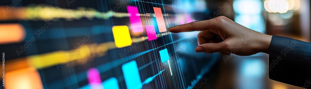 Poster engaging data analysis session modern office digital interaction professional environment close-up p