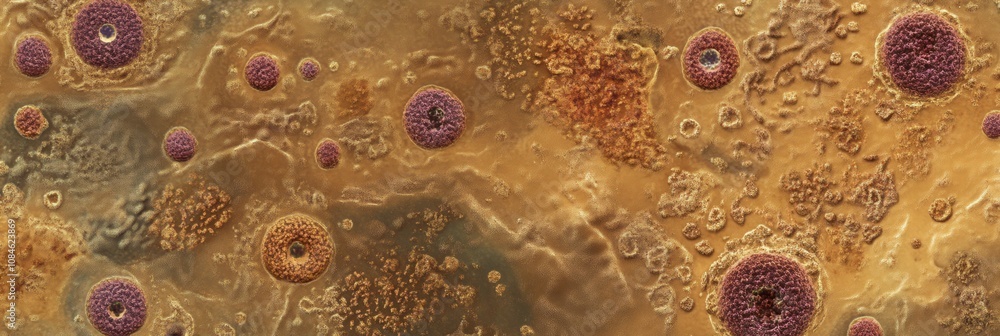 Poster this view showcases various cells and structures with intricate details, highlighting their fascinat