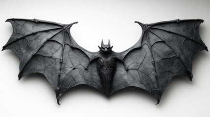 Fototapeta premium a bat with wings and a white background