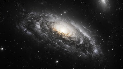 Fototapeta premium a black and white spiral galaxy