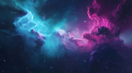 Fototapeta premium Night sky filled with colorful aurora lights, aurora, sky, night, stars, northern lights, celestial, beauty, nature. Aurora. Illustration