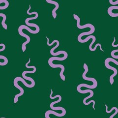 Obraz premium Summer animals seamless snake pattern for wrapping paper and new 2025 year