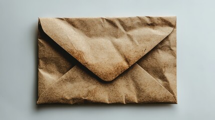 a brown envelope with a white background