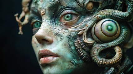Enigmatic Creature: A Masterpiece of Fantasy Makeup