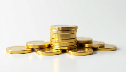 Golden Coins Stacked for Prosperity