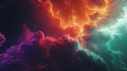 Aurora: a breathtaking 3d illustration of the aurora australis, showcasing a mix of red, purple, and green lights. Aurora. Illustration