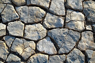 Cracked and Weathered Stone Surface