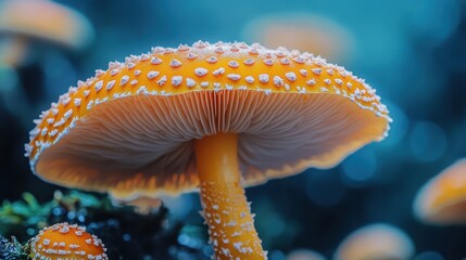 a close up of a mushroom