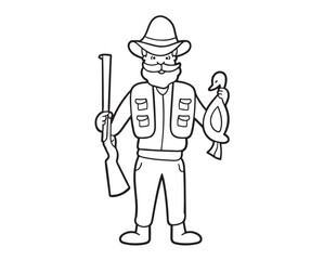 Hunting Coloring Page for kids 030