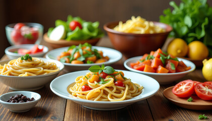 Vibrant Pasta Dish with Seasonal Vegetables
