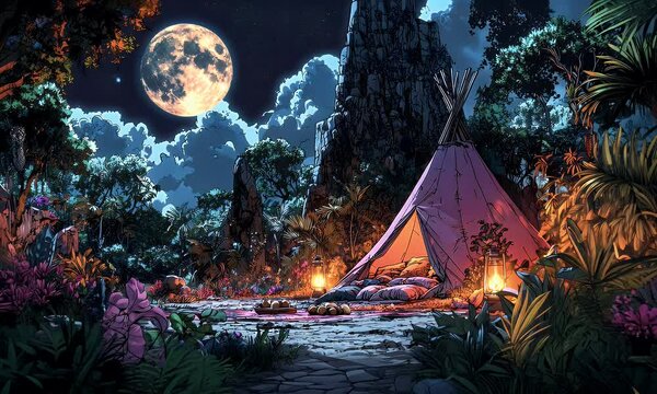Gen-3 Alpha Turbo 2733361466, A cozy teepee is set, M 5, cam_Z -05_3840x2304