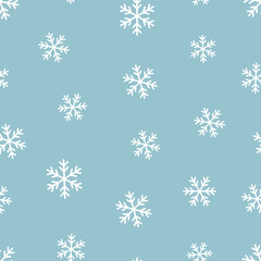 Snowflakes vector seamless pattern. Snowfall Christmas repeat backdrop. Seamless pattern Christmas snowfall, backdrop winter snowflake illustration	