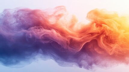Fototapeta premium a colorful smoke in a white background