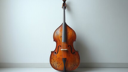 a double bass on a white background