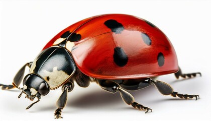 ladybug on white background
