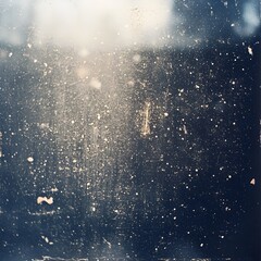 Obraz premium Abstract close-up of a textured surface with scratches, dirt, and dust particles creating a grungy appearance in soft natural light, ideal for backgrounds and artistic projects.