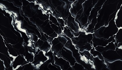 Obraz premium Elegant black and white marble texture showcasing intricate veins and patterns in a contemporary design suitable for various applications