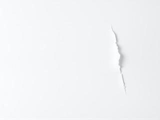 Torn white paper revealing a clean, bright space, symbolizing creativity and new beginnings in a minimalist style