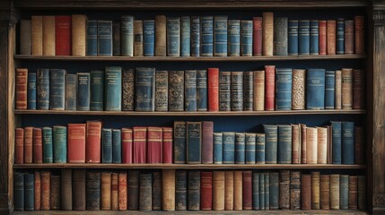 a large bookcase full of books
