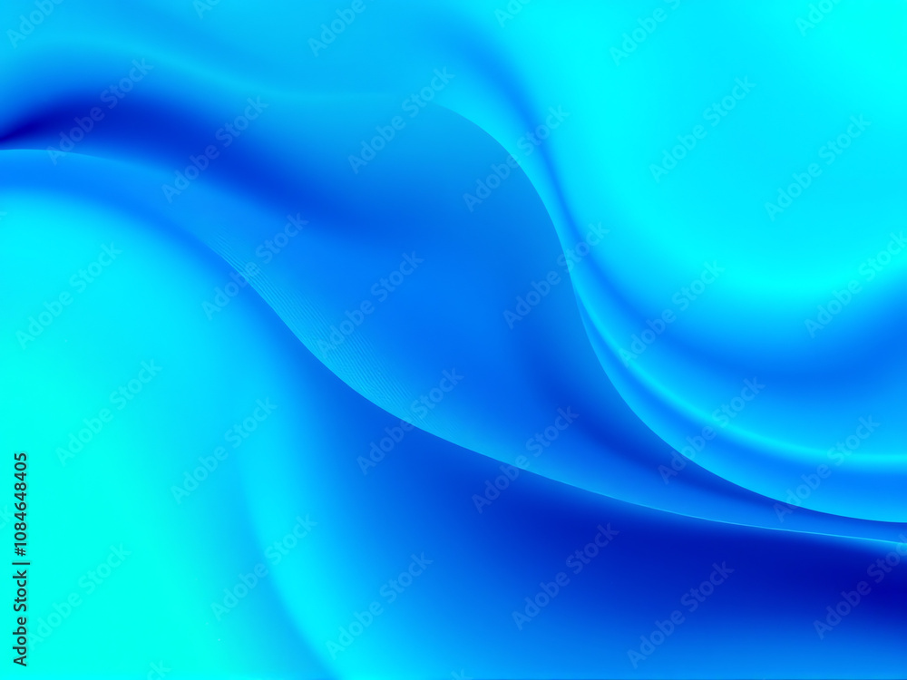 Poster smooth flowing blue waves create a calming and serene background perfect for relaxation and meditati