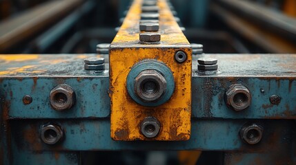 a metal object with screws